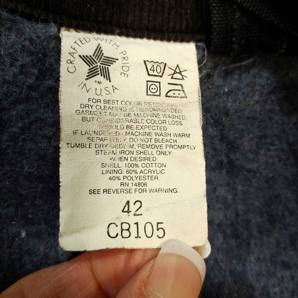 Carhartt Men's Wool Lined Chore Jacket Black 42 - Picture 6 of 6